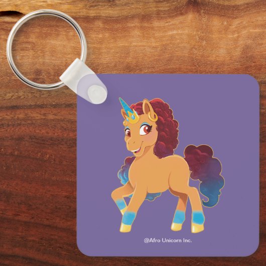 Porte-clés Afro Unicorn | La divine danse (Recto)
