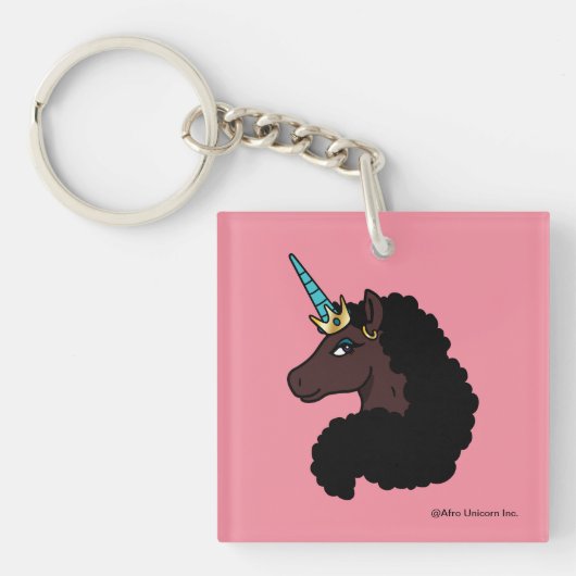 Porte-clés Afro Unicorn | Magique (Devant)