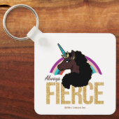 Porte-clés Afro Unicorn | Magique - Toujours fière (Recto)