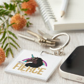 Porte-clés Afro Unicorn | Magique - Toujours fière (Devant Droit)