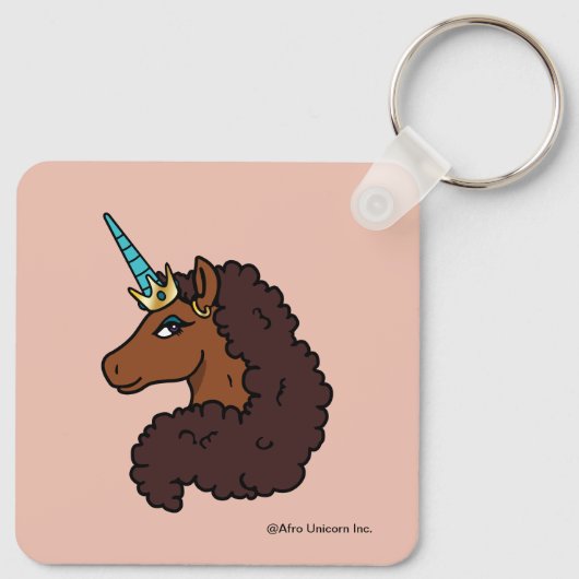 Porte-clés Afro Unicorn | Unique (Dos)