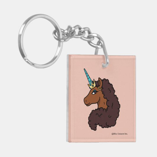 Porte-clés Afro Unicorn | Unique (Devant gauche)