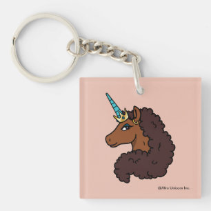 Porte-clés Afro Unicorn Unique