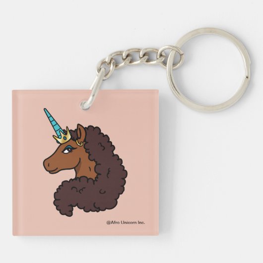 Porte-clés Afro Unicorn | Unique (Dos)