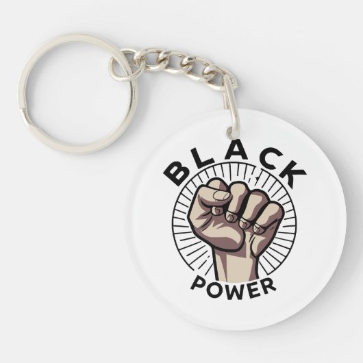 Porte-clés Afrocentrique Black Power (Devant)