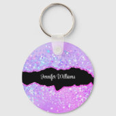 Porte-clés Agate de nom personnalisé de la Parties scintillan (Recto)