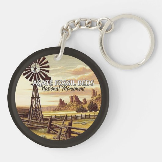 Porte-clés Agate Fossil Lits Monument National (Dos)