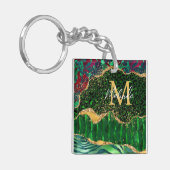 Porte-clés Agate Poster de animal Safari vert (Devant gauche)