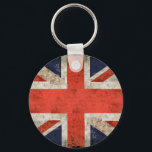 Porte-clés Aged shredded Union Jack<br><div class="desc">Great Britain Union jack flag with aged and shredded effects added,  great gifts for any lover of British culture</div>