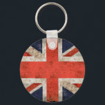 Porte-clés Aged shredded Union Jack<br><div class="desc">Great Britain Union jack flag with aged and shredded effects added,  great gifts for any lover of British culture</div>