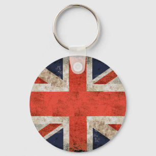 Porte-clés Aged shredded Union Jack