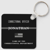 Porte-clés Agent de correction de ligne d'argent mince person (Dos)