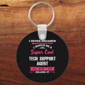 Porte-clés Agent de support technique Super Cool (Recto)