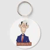 Porte-clés Agent d'information Commis professionnel (Verso)