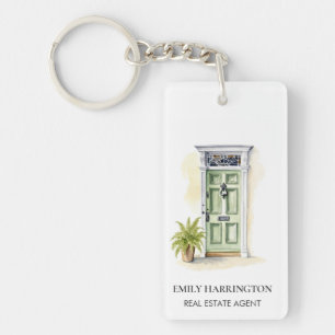 Porte-clés Agent immobilier logo aquarelle Porte Verte