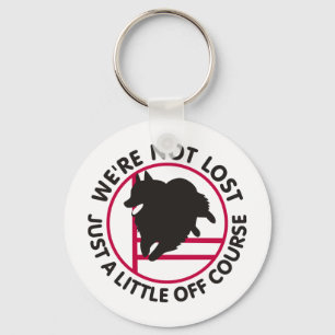 Porte-clés Agilité de Schipperke outre de cours