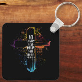 Porte-clés Agir Justement Amour Miséricorde Marcher Humbly Mi (Verso)