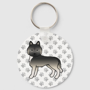 Porte-clés Agouti Sibérien Husky Cartoon Chig & Paws Porte - 