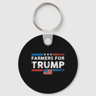 Porte-clés Agriculteurs pour Trump Drapeau américain Vintage
