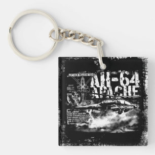 Porte-clés AH-64 Carré Apache (double face) Porte - clé