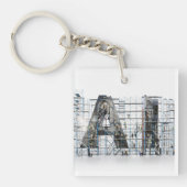 Porte-clés AI Industrial Letterform Architecture Art (Devant)