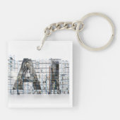Porte-clés AI Industrial Letterform Architecture Art (Dos)
