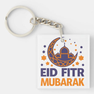 Porte-clés Aïd el-Fitr Moubarak Joyeux Aïd el-Fitr Hommes mus