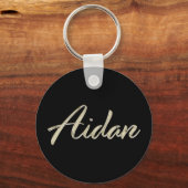Porte-clés Aidan Name whitegold Button (Recto)
