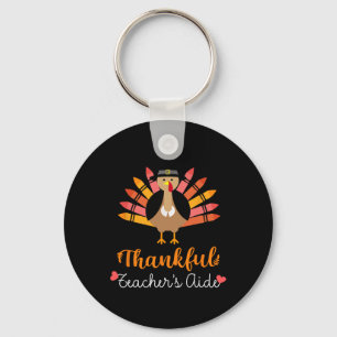 Porte-clés Aide de l'enseignant Thanksgiving Fall mignonne Tu
