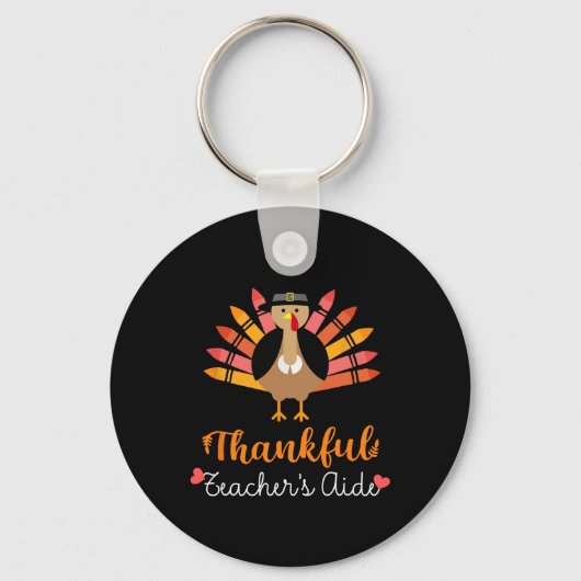 Porte-clés Aide de l'enseignant Thanksgiving Fall mignonne Tu (Recto)