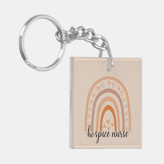 Porte-clés Aide-infirmière Script Rainbow Hospice (Devant gauche)