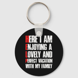 Porte-clés Aidez-moi, je suis en vacances en famille - Humour