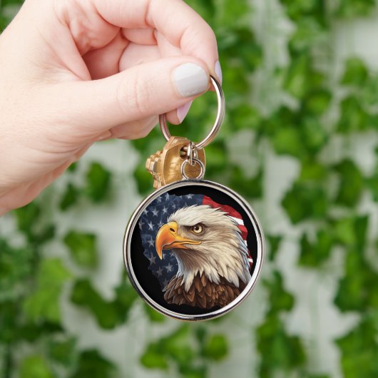 Porte-clés Aigle à drapeau américain (Main)