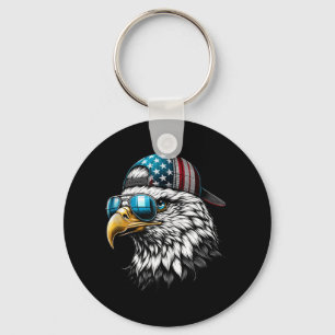 Porte-clés Aigle américain chauve drôle et cool pour le jour