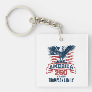 Porte-clés Aigle américain patriotique Joyeux 250e anniversai