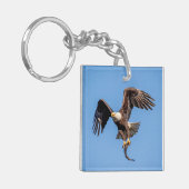 Porte-clés Aigle Bald avec un poisson (Devant gauche)