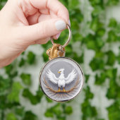 Porte-clés Aigle blanc en vol (Main)