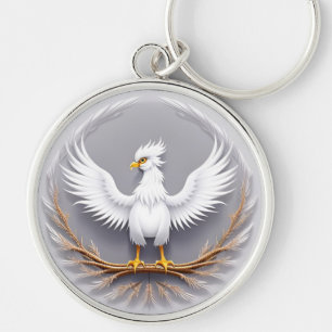 Porte-clés Aigle blanc en vol