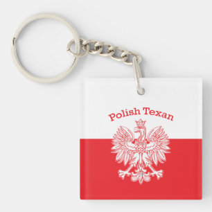 Porte-clés Aigle blanc texan polonais