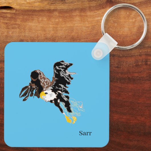 Porte-clés : Aigle chauve en vol (Verso)