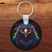 Porte-clés Aigle de néon brillant Artistique (Recto)