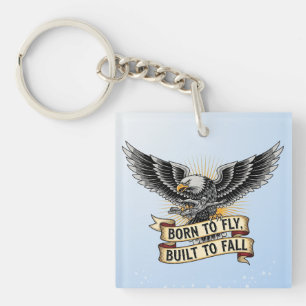 Porte-clés Aigle de saut en parachute aérien vintage