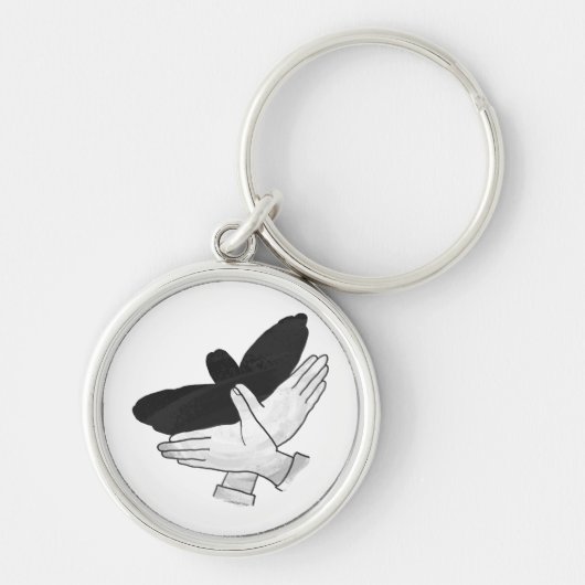 Porte-clés Aigle de silhouette (Devant)