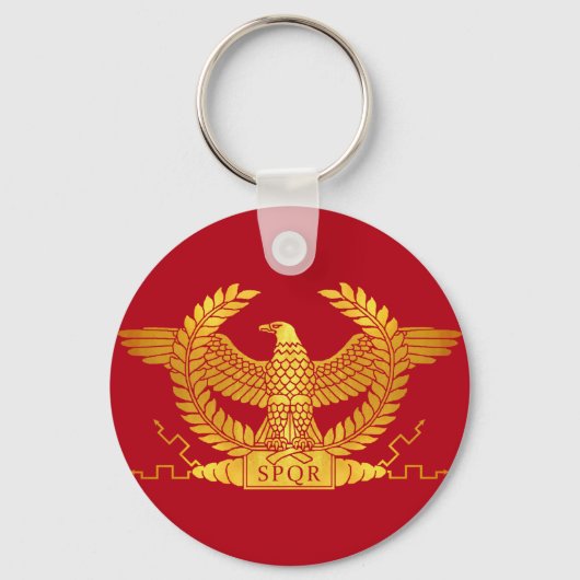 Porte-clés Aigle d'or romain sur rouge (Recto)