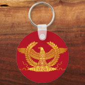 Porte-clés Aigle d'or romain sur rouge (Recto)