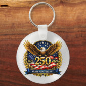 Porte-clés Aigle Emblème du 250e Anniversaire des États-Unis (Recto)