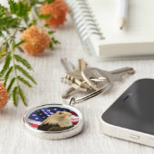 Porte-clés Aigle et drapeau américains (Côté)