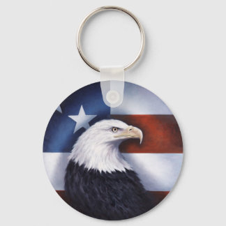 Porte-clés Aigle et drapeau américains