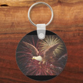 Porte-clés Aigle et feux d'artifice (Recto)