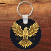 Porte-clés Aigle Géométrique Doré (Recto)